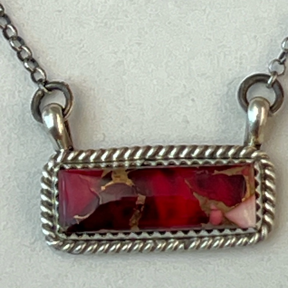 Navajo artist T. Dahlia Rose and Sterling Silver Pendant Necklace